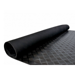 Covor cauciuc antiderapant cu striatii, 8/1200 mm, negru, 1 ml