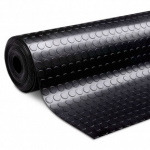 Covor cauciuc antiderapant cu buline, 3/1200 mm, negru, 1 ml