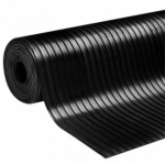 Covor cauciuc antiderapant cu linii late, 5/1200 mm, negru, 1 ml